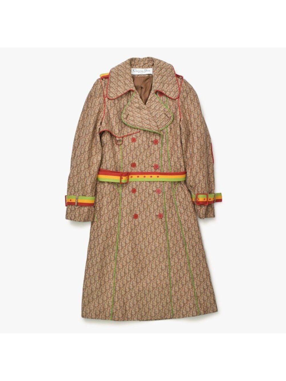 Dior Rasta Trench Coat Beige Galliano Era 36